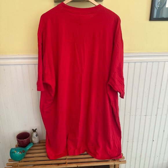 Vintage Disney Mickey Mouse Red Oversized T-Shirt One Size Fits All 100% Cotton - Picture 3 of 11